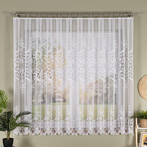 Firanka żakardowa na metry 019461 wysokość 170 cm kolor biały