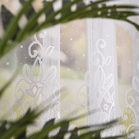 Firanka żakardowa na metry 019461 wysokość 170 cm kolor biały