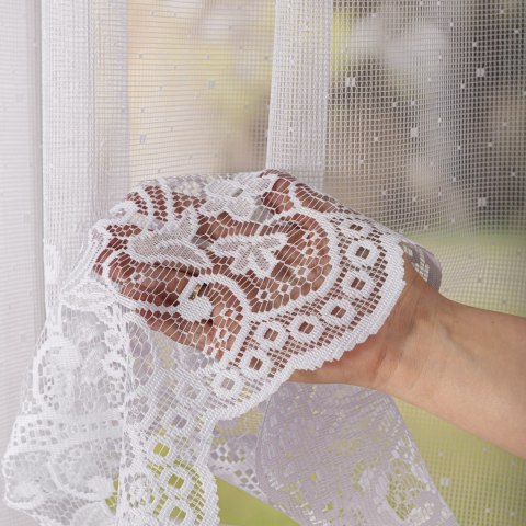 Firanka żakardowa na metry 019461 wysokość 170 cm kolor biały