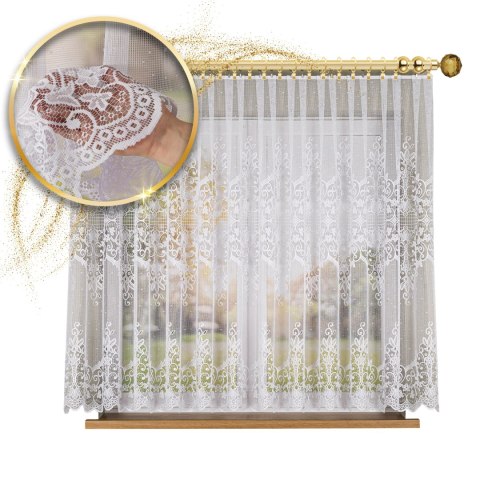 Firanka żakardowa na metry 019461 wysokość 170 cm kolor biały