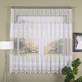 Firanka żakardowa na metry 049365 wysokość 170 cm kolor biały