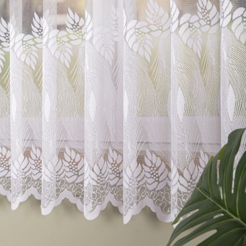 Firanka żakardowa na metry 049365 wysokość 170 cm kolor biały