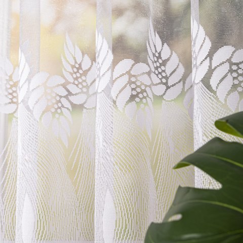 Firanka żakardowa na metry 049365 wysokość 170 cm kolor biały