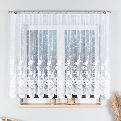 Firanka żakardowa na metry 018041 wysokość 150 cm kolor biały