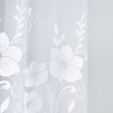 Firanka żakardowa na metry 018041 wysokość 150 cm kolor biały