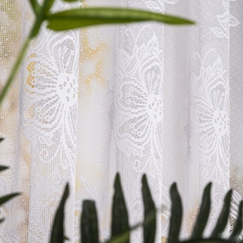 Firanka żakardowa na metry 004713 wysokość 155 cm kolor biały