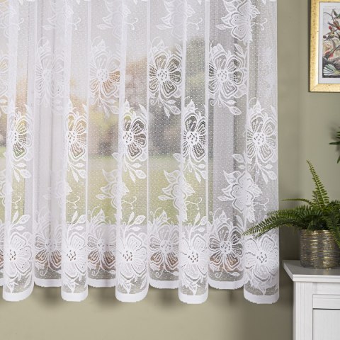 Firanka żakardowa na metry 004713 wysokość 175 cm kolor biały