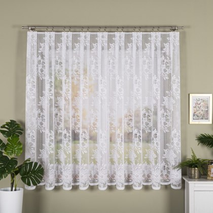 Firanka żakardowa na metry 004713 wysokość 175 cm kolor biały