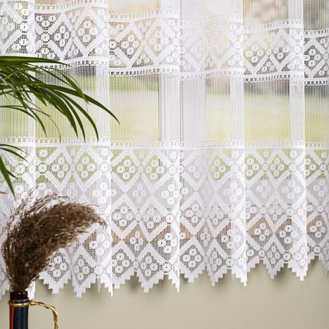 Firanka żakardowa na metry 011450 wysokość 175 cm kolor biały