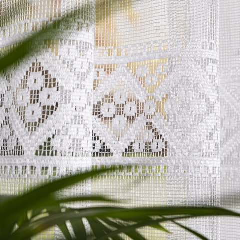 Firanka żakardowa na metry 011450 wysokość 175 cm kolor biały