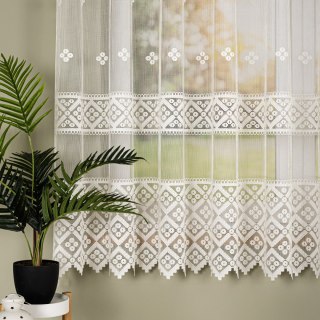 Firanka żakardowa na metry 011450 wysokość 175 cm kolor kremowy