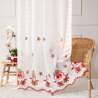 HOLLY Firana gotowa na przelotkach, szerokość 140cm x wysokość 250cm, kolor 001 biały 626629/FGP/001/140250/1