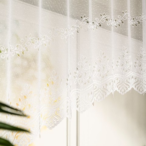 JAGODA Firanka żakardowa gotowa, szerokość 250 x wysokość 100cm, kolor 001 biały 018534/FBL/001/250100/1