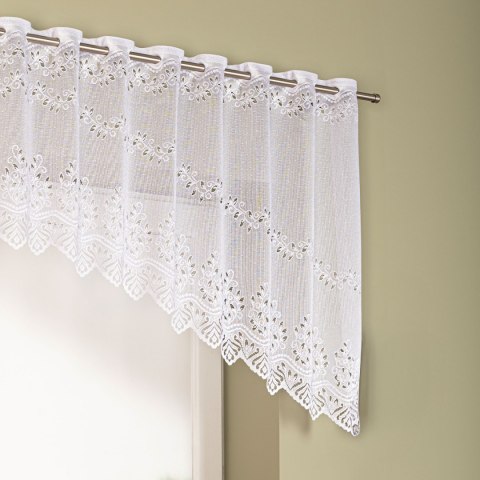 JAGODA Firanka żakardowa gotowa, szerokość 250 x wysokość 80cm, kolor 001 biały 018534/FBL/001/250080/1