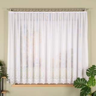 JAGODA Firanka żakardowa gotowa, szerokość 400 x wysokość 160cm, kolor 001 biały 018534/FBP/001/400160/1