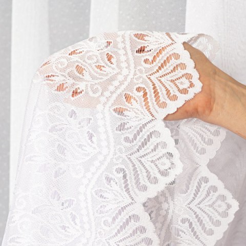JAGODA Firanka żakardowa gotowa, szerokość 400 x wysokość 160cm, kolor 001 biały 018534/FBP/001/400160/1