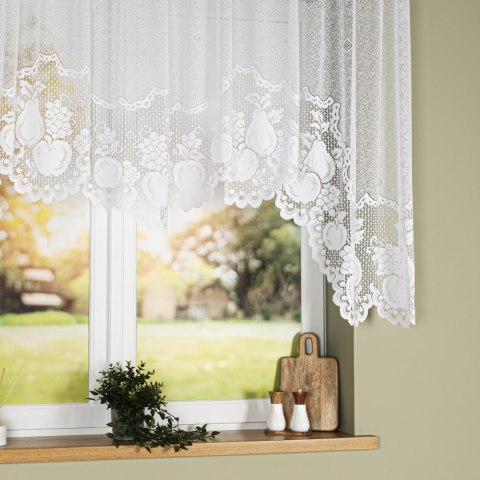 PELAGIA Firanka żakardowa gotowa, szerokość 300 x wysokość 135cm, kolor 001 biały 361250/FBL/001/300135/1