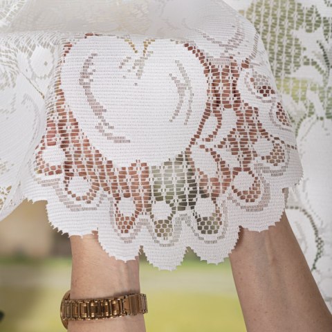 PELAGIA Firanka żakardowa gotowa, szerokość 300 x wysokość 135cm, kolor 001 biały 361250/FBL/001/300135/1