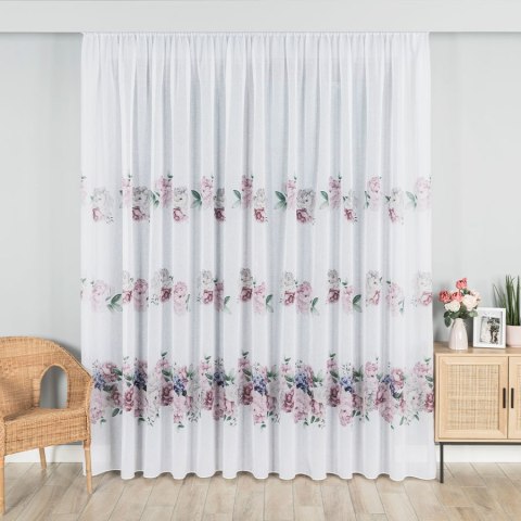 PEONI Firanka z ołowianką DOLLI, wysokość 295cm, kolor 001 różowy F00006/OLO/001/000290/1