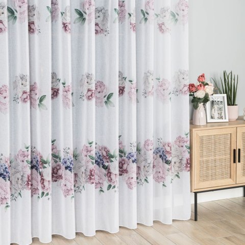 PEONI Firanka z ołowianką DOLLI, wysokość 295cm, kolor 001 różowy F00006/OLO/001/000290/1