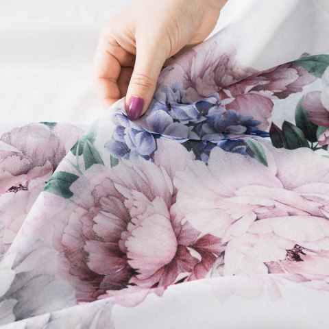 PEONI Firanka z ołowianką DOLLI, wysokość 295cm, kolor 001 różowy F00006/OLO/001/000290/1