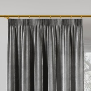 VELVI Zasłona gotowa na taśmie, szerokość 140 x wysokość 160cm, kolor 006 ciemny szary; antracytowy VELVI0/ZGT/006/140160/1