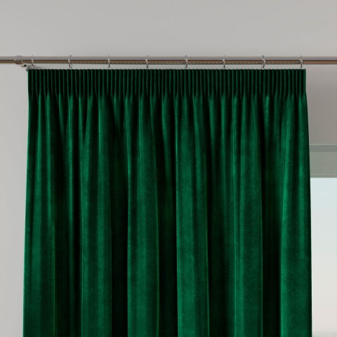 VELVI Zasłona gotowa na taśmie, szerokość 140 x wysokość 160cm, kolor 010 ciemny zielony; butelkowy VELVI0/ZGT/010/140160/1