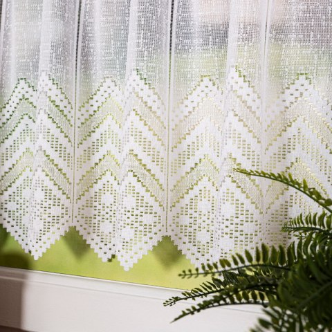 Zazdrostka żakardowa z samym dołem, wysokość 50cm, kolor 001 biały 362870/000/001/000050/1