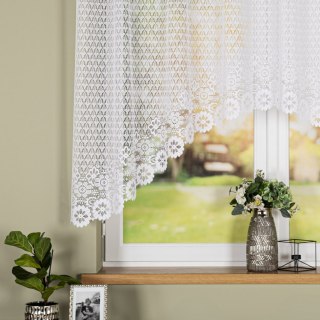 FAUSTYNA Firanka żakardowa odpasowana, szerokość 250cm x wysokość 140cm, kolor 001 biały 004411/FOL/001/000142/1