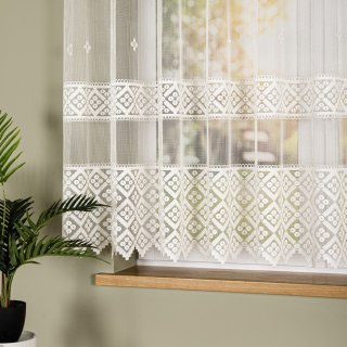 Firanka żakardowa na metry 011450 wysokość 155 cm kolor kremowy