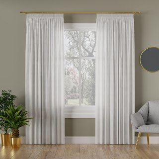 MILAS Tkanina dekoracyjna, wysokość 300cm, kolor 050 biały MILAS0/000/050/000300/1