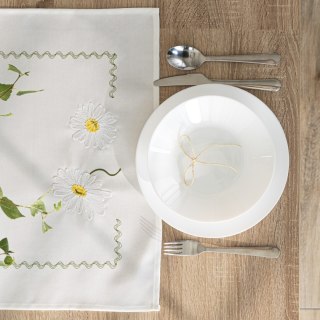 SUMMER Bieżnik z haftem, szerokość 50cm x wysokość 100cm, kolor 001 biały 192037/KSP/L01/050100/1