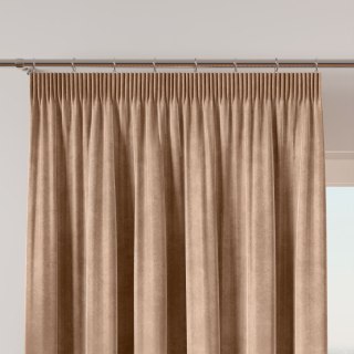 VELVI Zasłona gotowa na taśmie, szerokość 140 x wysokość 160cm, kolor 001 ciemny beżowy VELVI0/ZGT/001/140160/1