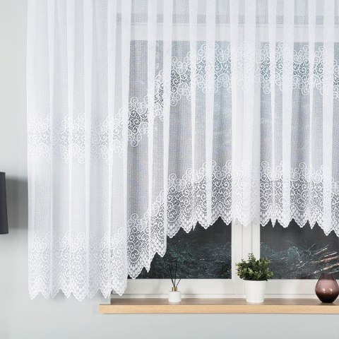Firanka gotowa żakardowa VIOLETTA 160x420 cm kolor biały
