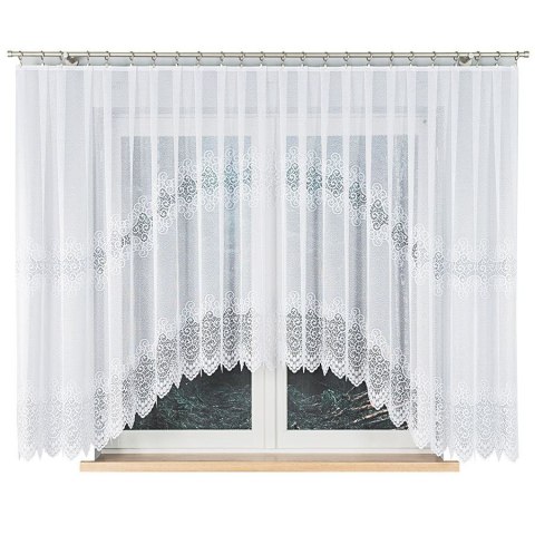 Firanka gotowa żakardowa VIOLETTA 160x420 cm kolor biały