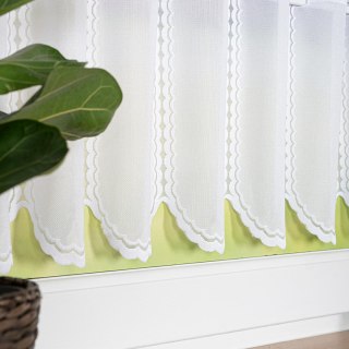 Zazdrostka żakardowa panelowa, wysokość 30cm, kolor 001 biały 023429/000/001/000030/1