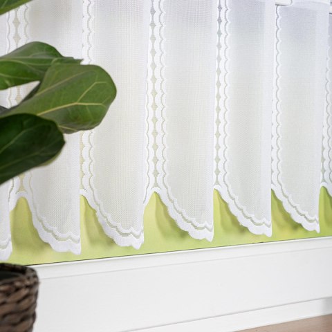 Zazdrostka żakardowa panelowa, wysokość 30cm, kolor 001 biały 023429/000/001/000030/1