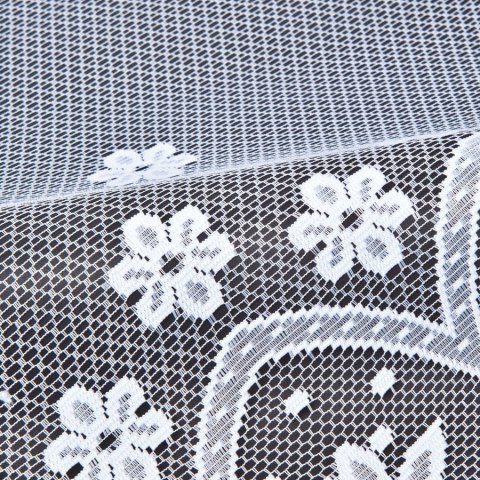 Firanka żakardowa na metry 004421 wysokość 120 cm kolor biały