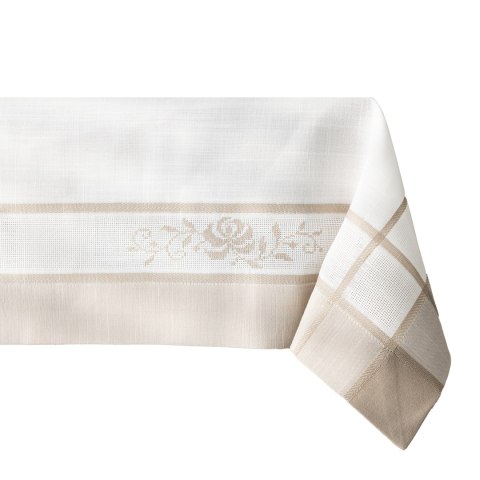 ASTRA Obrus z haftem, szerokość 140cm x wysokość 180cm, kolor 001 biały 241247/KSP/L01/140180/1