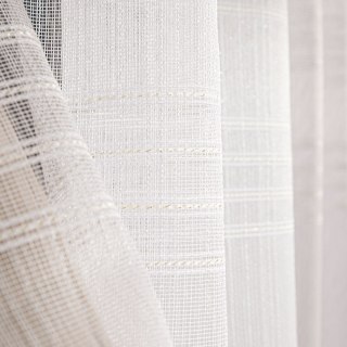 Firanka fantazyjna z ołowianką ze wzorem na samym dole ze złotą błyszczącą nitką, wysokość 300cm, kolor 004 biały 001856/OLO/004