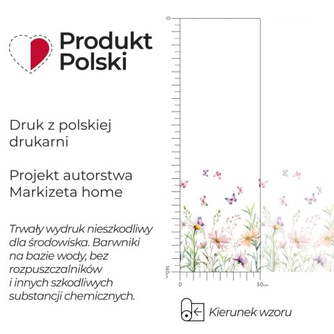 ŁĄKA Z MOTYLAMI Firanka żakardowa odpasowana na prosto 023456, szerokość 250 x wysokość 160cm, kolor 009 wielokolorowy D00431/FO