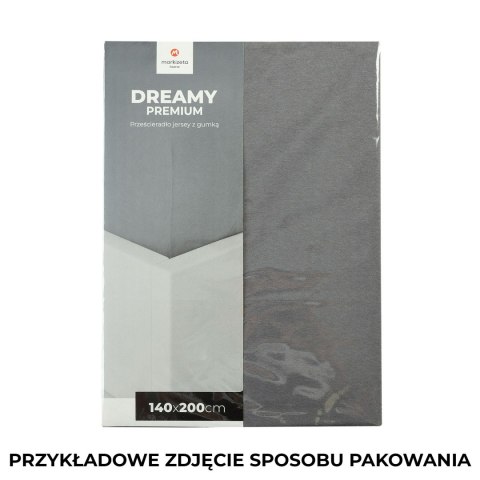 DREAMY PREMIUM Prześcieradło jersey z gumką, szerokość 120 x wysokość 200cm, kolor 001 biały 100033/JEG/001/120200/1