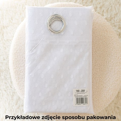 Firana gotowa na taśmie, szerokość 140cm x wysokość 250cm, kolor 001 biały 424088/FGT/001/140250/1