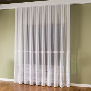 Firanka fantazyjna ze wzorem na samym dole z ołowianką, wysokość 300cm, kolor 001 biały 019355/OLO/001/000300/1