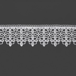 Koronka gipiurowa, wysokość 10cm, kolor 001 biały 073364/BIS/001/000010/1