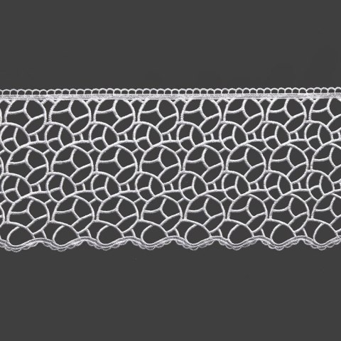 Koronka gipiurowa, wysokość 20cm, kolor 001 biały 073337/BIS/001/000020/1