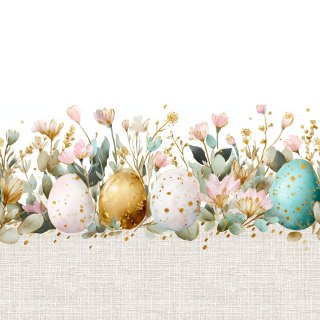 ŁĄKOWE PISANKI Tkanina dekoracyjna obrusowa NINA WODOODPORNA, 160cm, kolor 004 beżowy DWI412/NIW/N04/160000/1