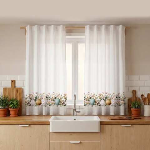 ŁĄKOWE PISANKI Tkanina dekoracyjna obrusowa NINA WODOODPORNA, 160cm, kolor 004 beżowy DWI412/NIW/N04/160000/1