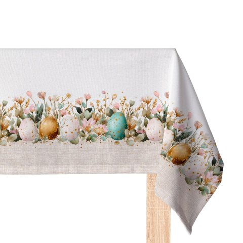 ŁĄKOWE PISANKI Tkanina dekoracyjna obrusowa NINA WODOODPORNA, 160cm, kolor 004 beżowy DWI412/NIW/N04/160000/1