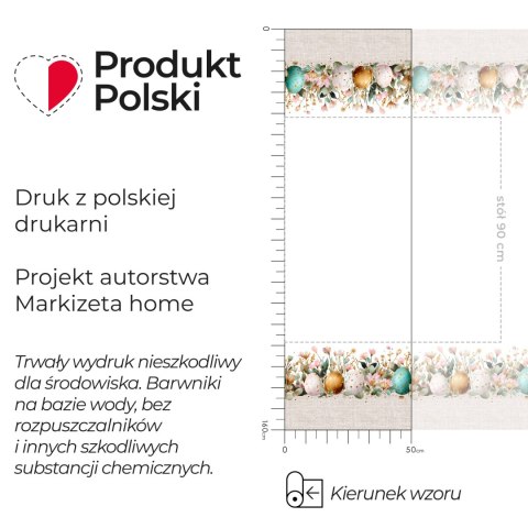 ŁĄKOWE PISANKI Tkanina dekoracyjna obrusowa NINA WODOODPORNA, 160cm, kolor 004 beżowy DWI412/NIW/N04/160000/1